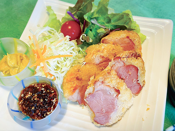鴨カツランチ